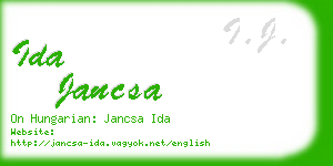 ida jancsa business card